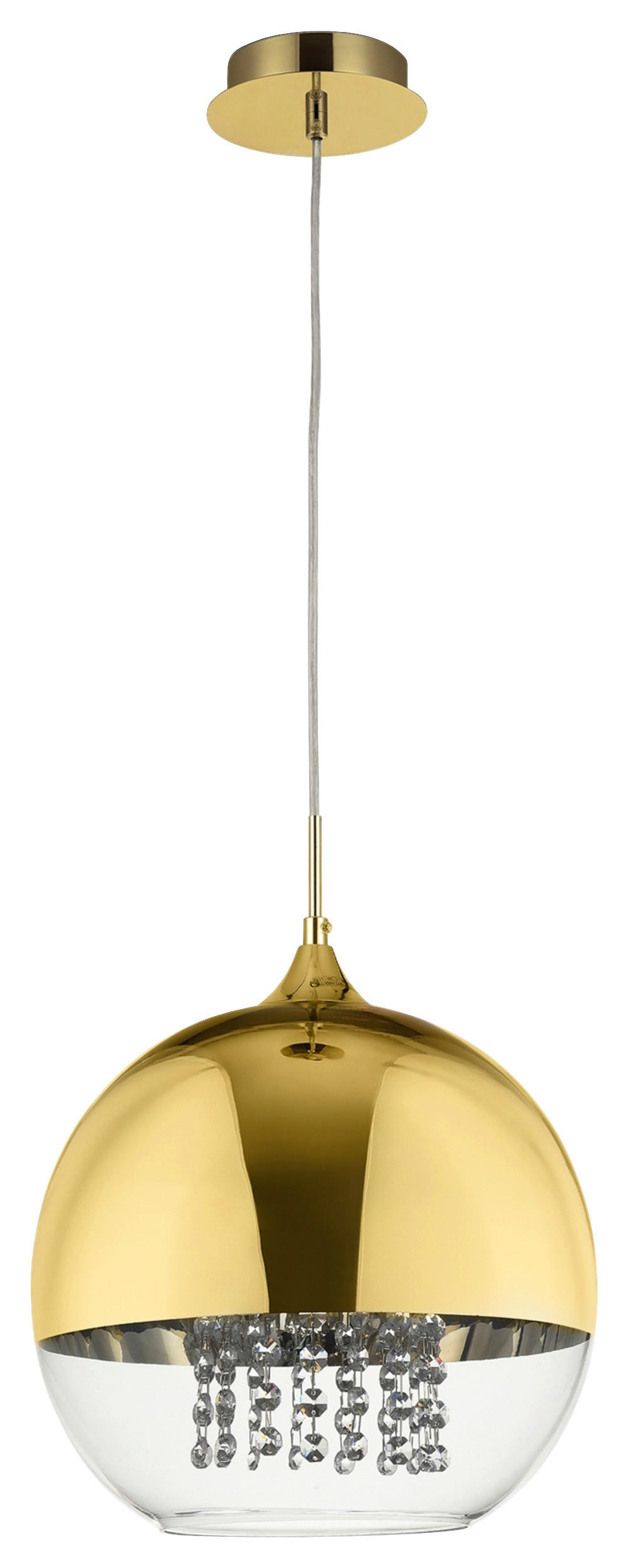 VISEČA NIHALNA SVETILKA        30/28 cm     60 W  - zlate barve, Basics, kovina/steklo (30/28cm) - MAYTONI