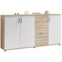 KOMÓD 160/82/35 cm  - ezüst/Sonoma tölgy, Konventionell, műanyag/faalapú anyag (160/82/35cm) - Xora