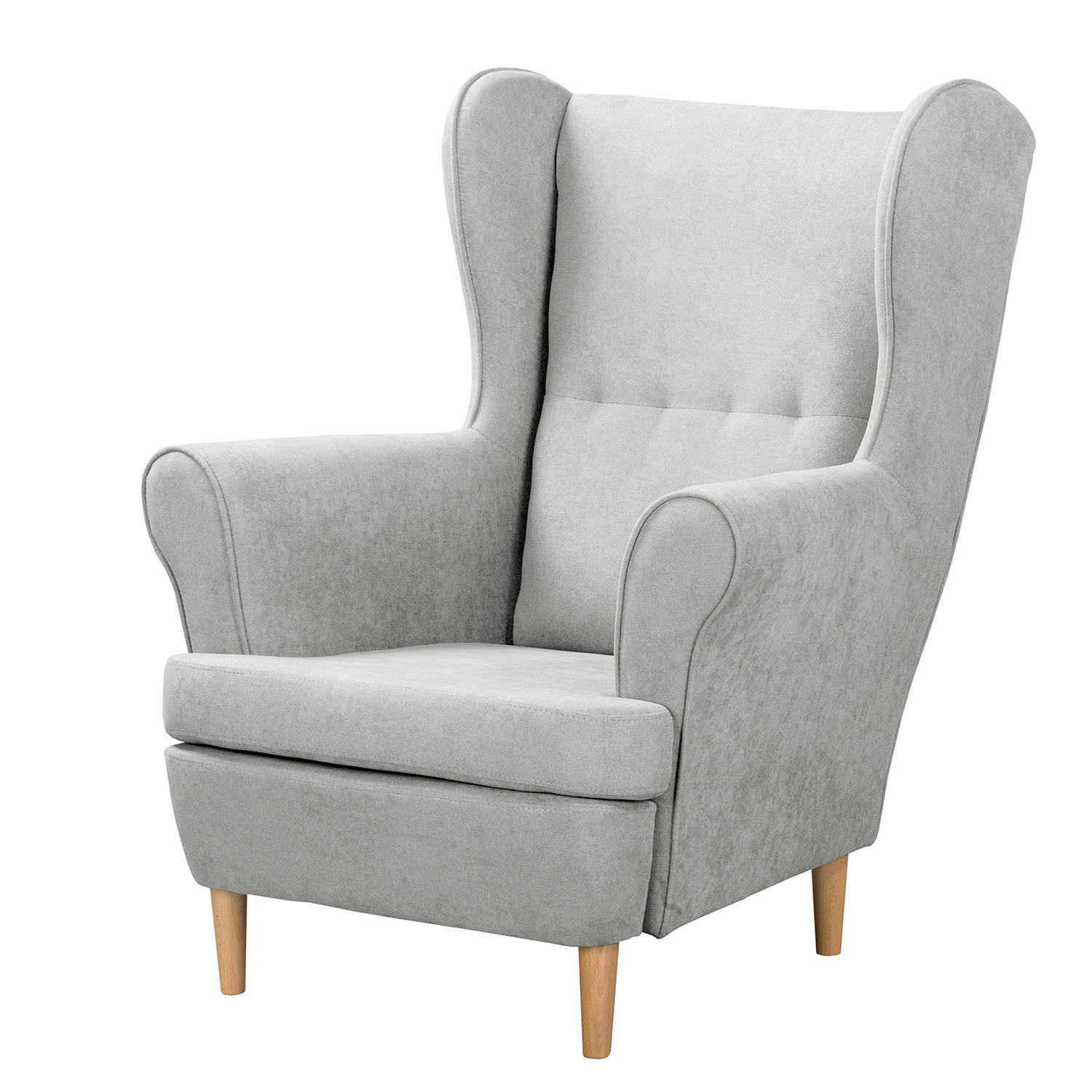 P & B Ohrensessel Scandi Hellgrau 87x105x90 cm