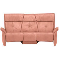 TRAPEZSOFA in Echtleder Koralle  - Koralle/Naturfarben, KONVENTIONELL, Leder/Holz (208/103/105cm) - Himolla Komfortklass