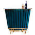 BAR in Holz, Metall, Glas, Textil - Goldfarben/Petrol, LIFESTYLE, Glas/Holz (120/104/48cm) BAR in Holz, Metall, Glas, Textil - Goldfarben/Petrol, LIFESTYLE, Glas/Holz (120/104/48cm)