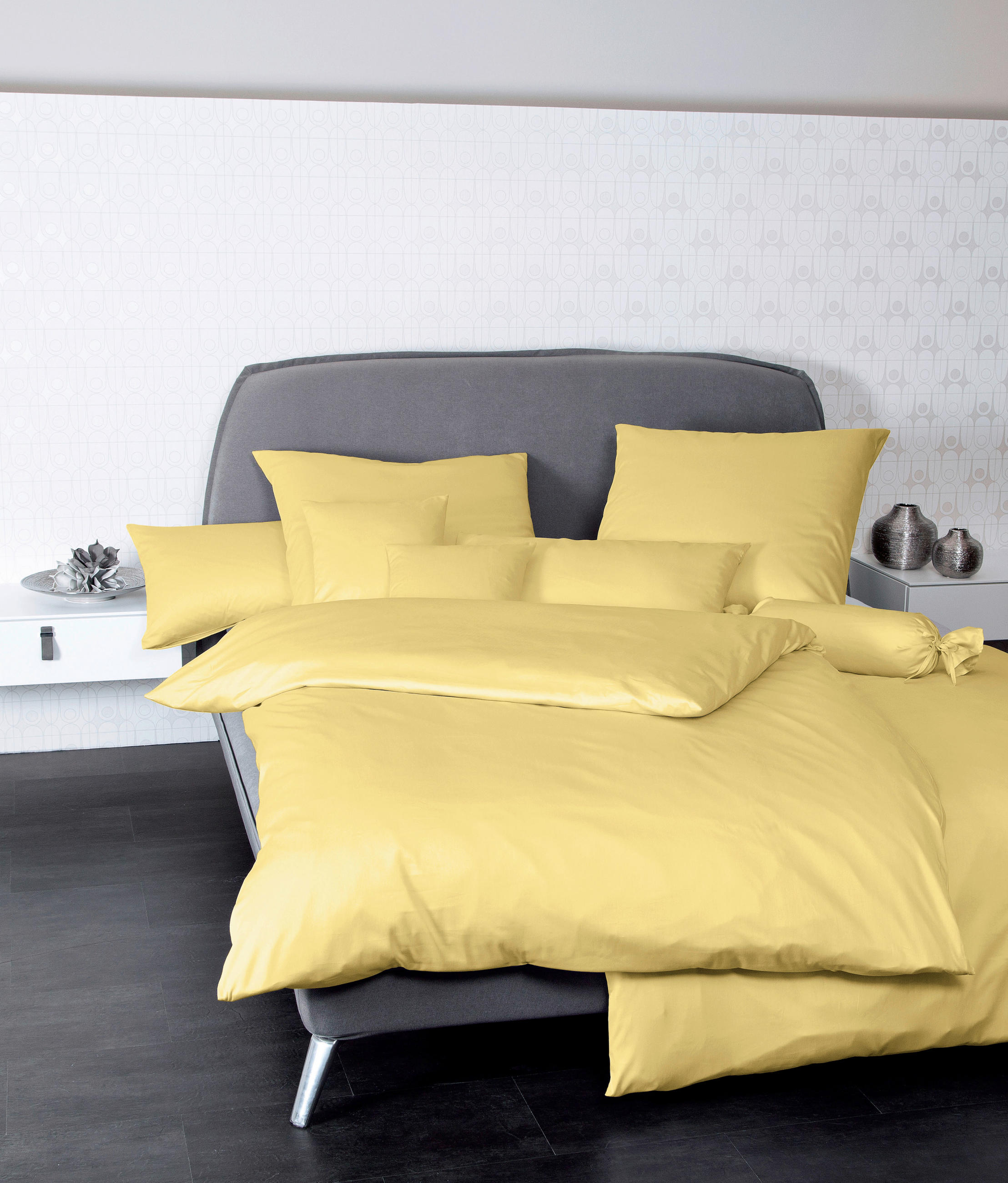 KOPFKISSENBEZUG Giacomo 40/40 cm  - Gelb, Basics, Textil (40/40cm) - Janine
