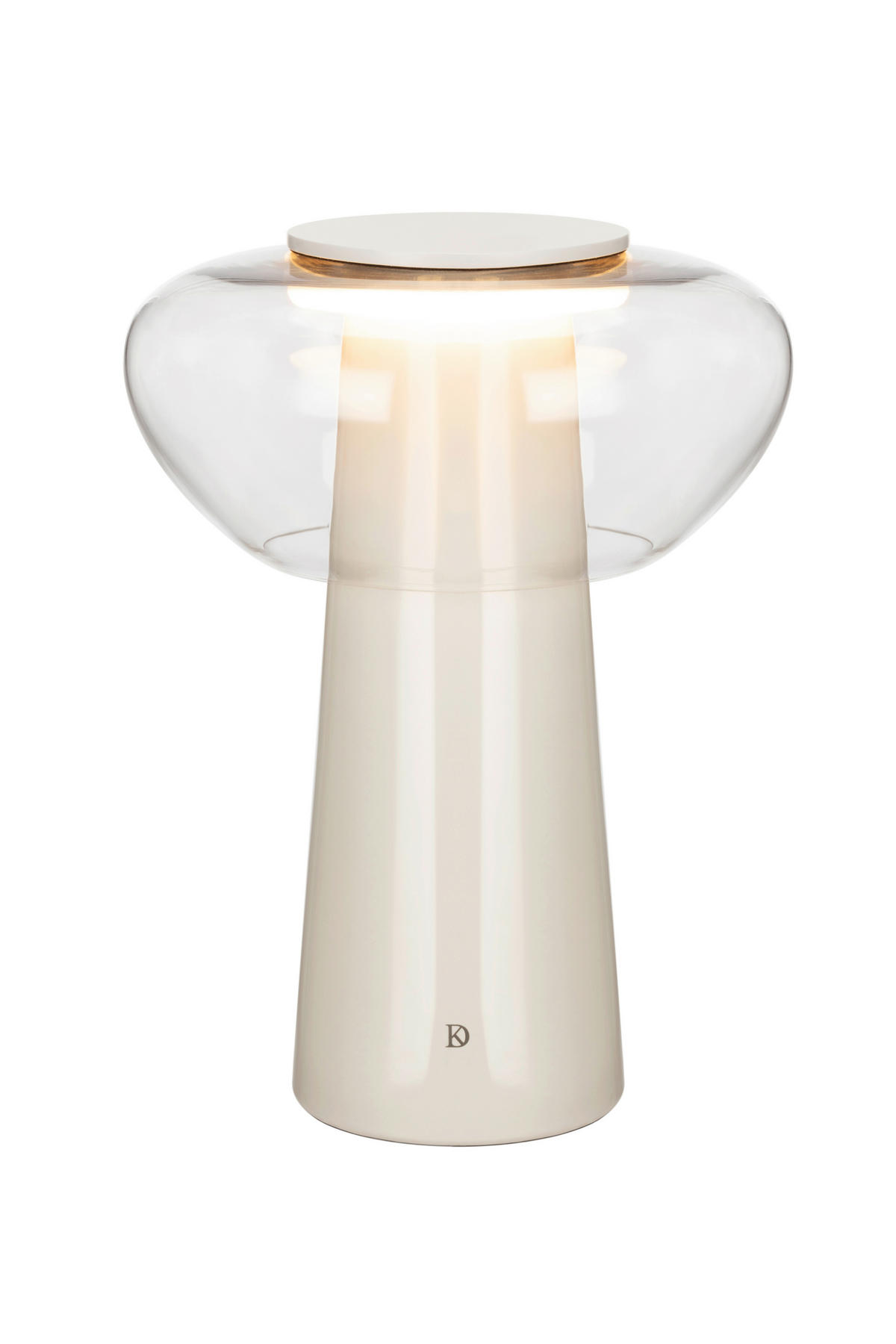 LED-TISCHLEUCHTE Daja 28/38,4 cm   - Grau, Design, Glas/Keramik (28/38,4cm) - Dieter Knoll