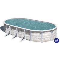 POOL-SET 2024 610/375/120 cm  - Weiß, KONVENTIONELL, Metall (610/375/120cm) - Gre