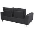 BIGSOFA  in Cord Anthrazit  - Anthrazit/Schwarz, KONVENTIONELL, Textil/Metall (246/100/116cm) - Carryhome