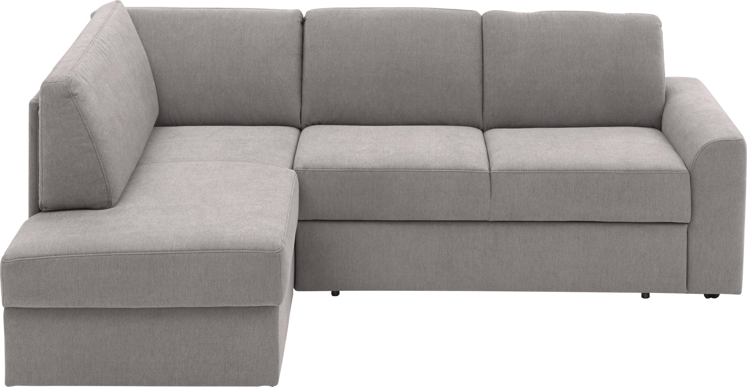 ECKSOFA in Webstoff Grau  - Schwarz/Grau, KONVENTIONELL, Kunststoff/Textil (165/224cm) - Xora
