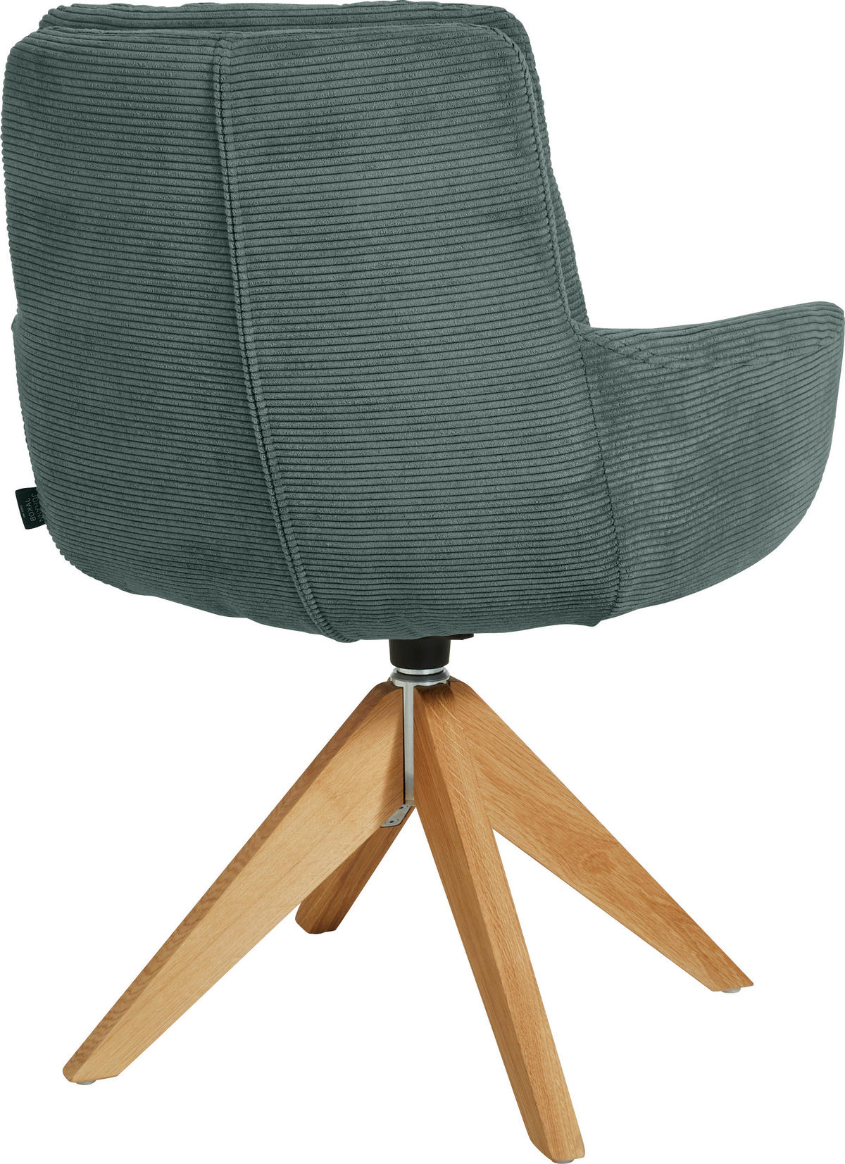ARMLEHNSTUHL  in Cord  - Eichefarben/Grün, Design, Holz/Textil (63/90/69cm) - Johann Jakob
