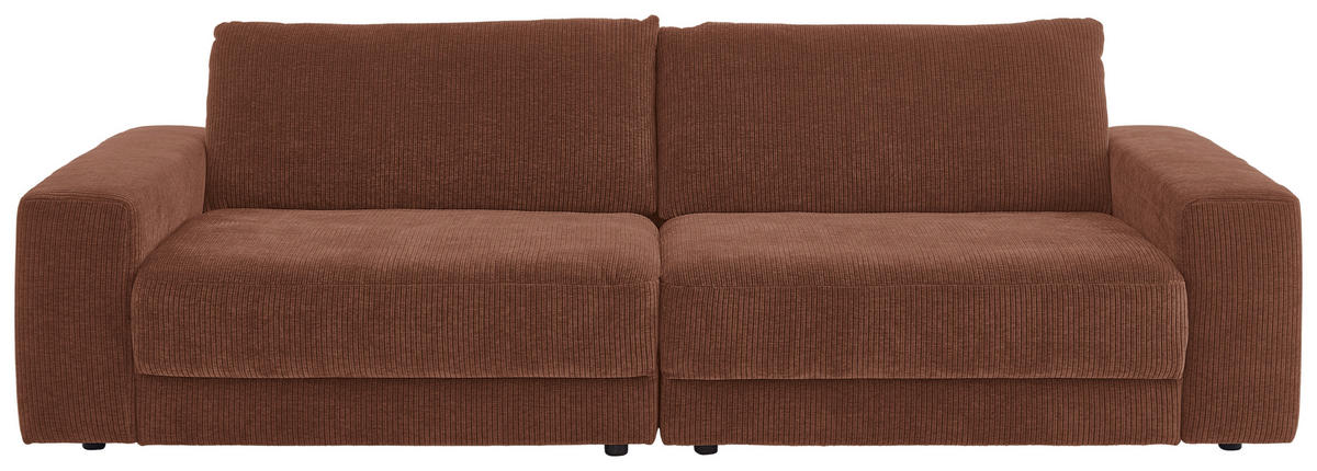 BIGSOFA in Chenille, Jacquard Rostfarben  - Rostfarben/Schwarz, Design, Kunststoff/Textil (270/83/125cm) - Niels Andersson