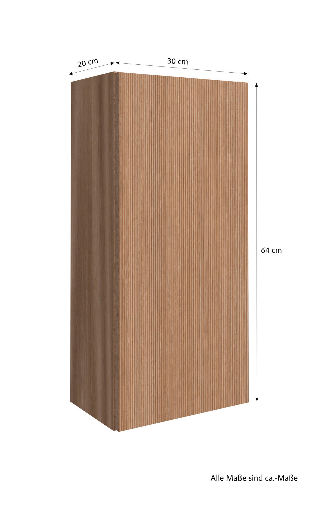 HÄNGESCHRANK 30/64/20 cm  - Eichefarben, KONVENTIONELL, Holzwerkstoff (30/64/20cm) - Xora