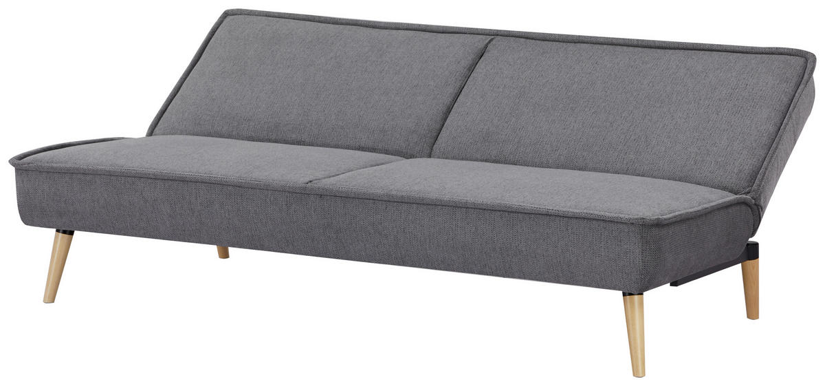 SCHLAFSOFA in Webstoff Grau  - Naturfarben/Grau, Modern, Holz/Textil (188/84/87cm) - MID.YOU