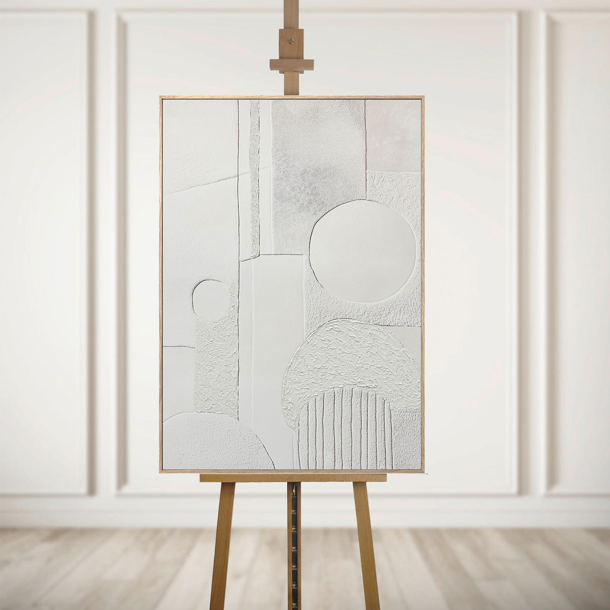 LEINWANDBILD Abstraktes 70/100 cm  - Beige, Basics, Holz/Textil (70/100cm)