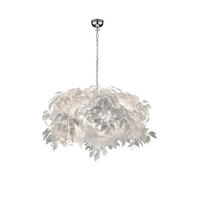 HÄNGELEUCHTE 70/150 cm    - Chromfarben/Weiss, Trend, Kunststoff/Metall (70/150cm)