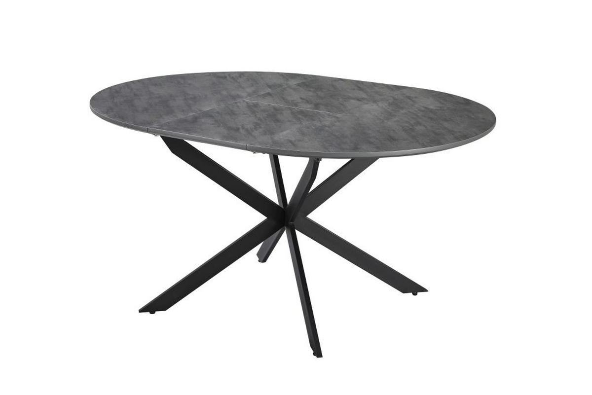 STOL ZA BLAGOVAONICU  crna, tamno siva  metal, drvni materijal      - tamno siva/crna, Moderno, drvni materijal/metal (110/76/110-150cm)