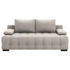 SCHLAFSOFA in Chenille, Plüsch Greige  - Greige/Schwarz, KONVENTIONELL, Kunststoff/Textil (209/96/100cm) - Stylife