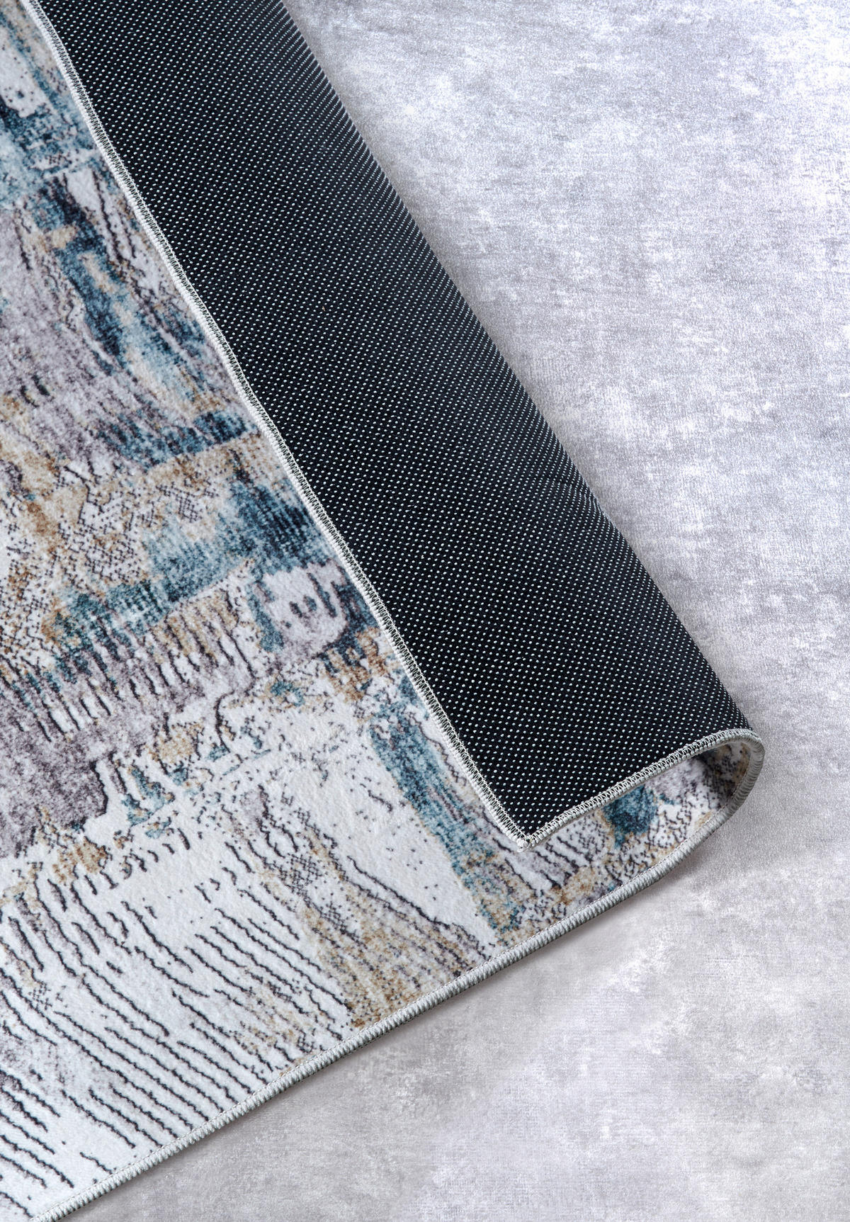 FLACHWEBETEPPICH 120/160 cm Imagination Goldfarben, Blau  - Blau/Goldfarben, Design, Kunststoff (120/160cm) - Hanse Home