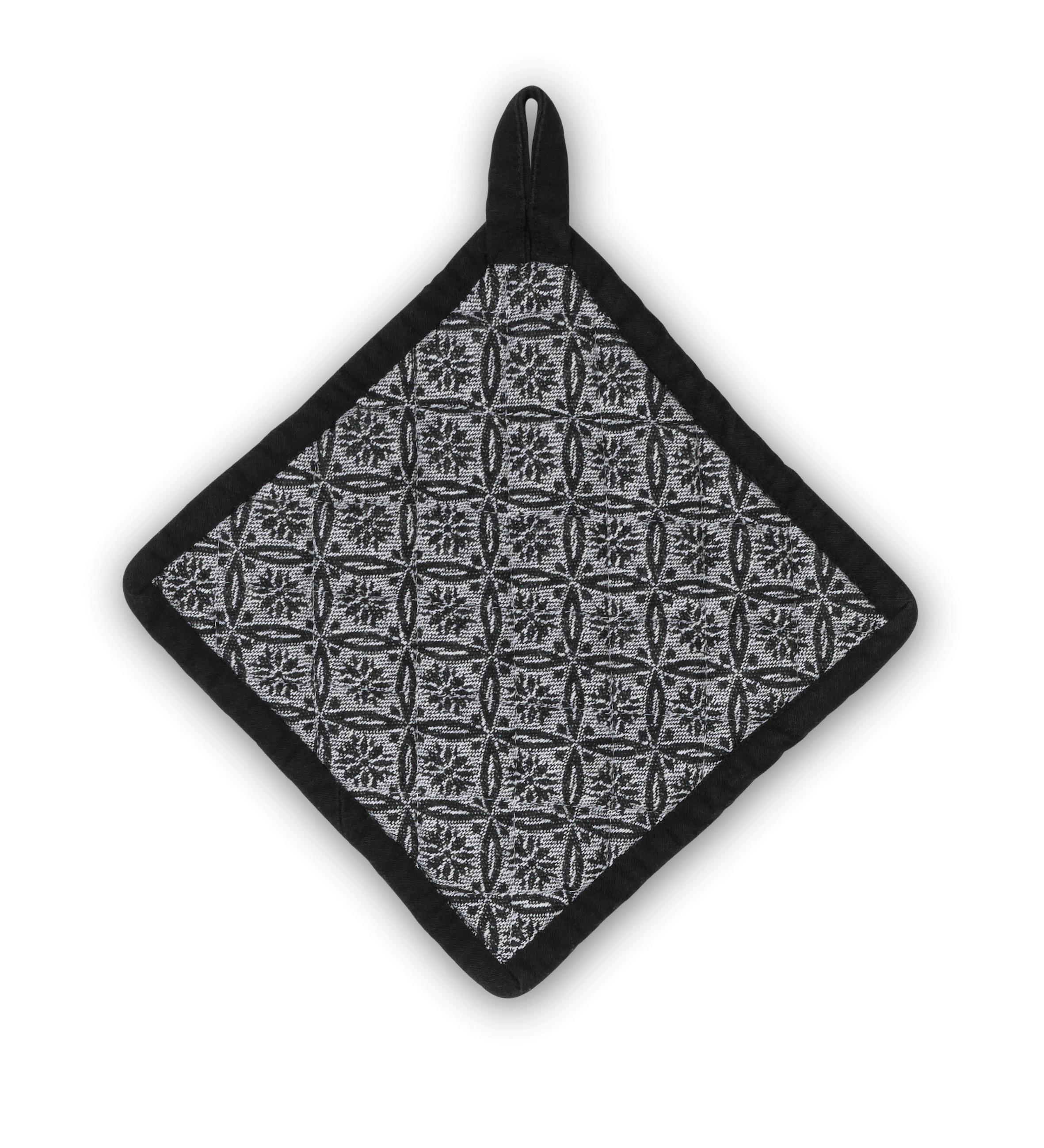 KUHINJSKA PRIJEMALKA - črna/bela, Basics, tekstil (20/20cm) - Kela