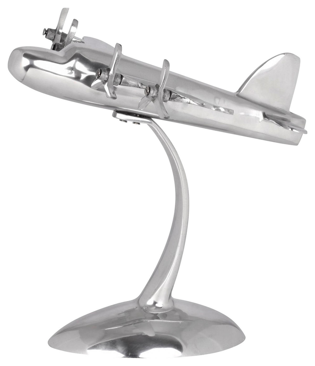 Deko Flugzeug - Silberfarben, Modern, Metall (42/30/30cm) - MID.YOU