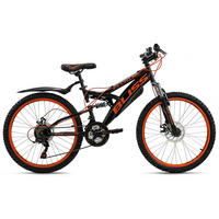 KINDER-MTB 24'' ZOLL BLISS 24 Zoll  - Schwarz/Orange, Basics, Metall (180/70/80cm) - Atrigo