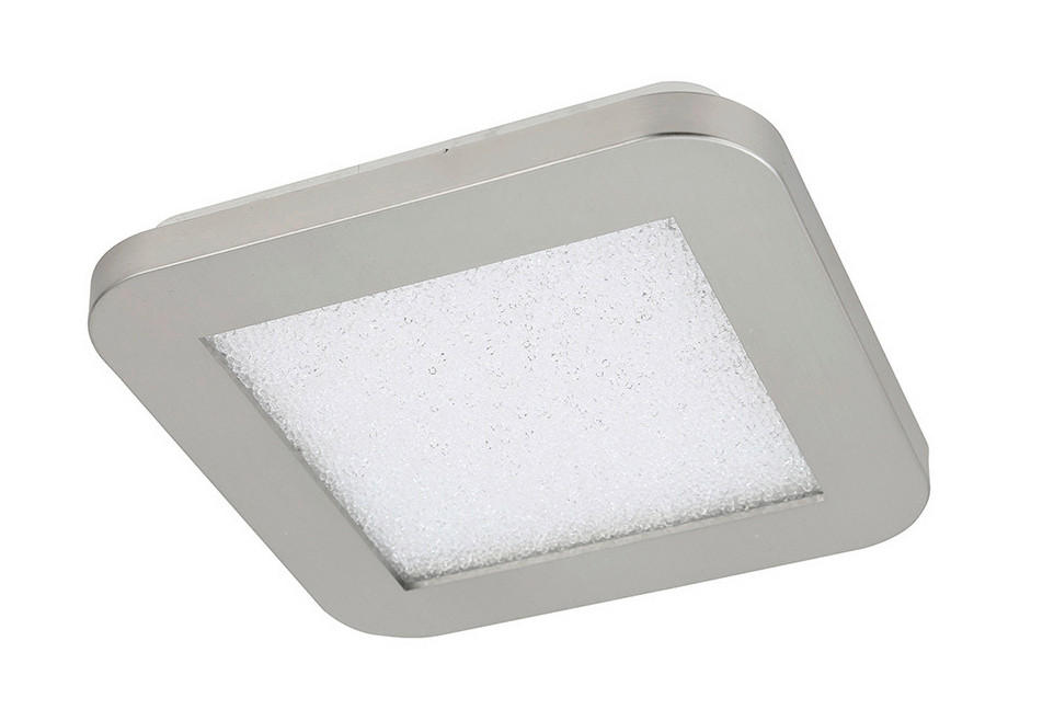 BADEZIMMER-DECKENLEUCHTE    17/17/2,7 cm  - Chromfarben/Weiß, Design, Kunststoff/Metall (17/17/2,7cm) - Globo