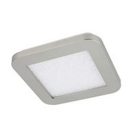 BADEZIMMER-DECKENLEUCHTE    17/17/2,7 cm  - Chromfarben/Weiß, Design, Kunststoff/Metall (17/17/2,7cm) - Globo