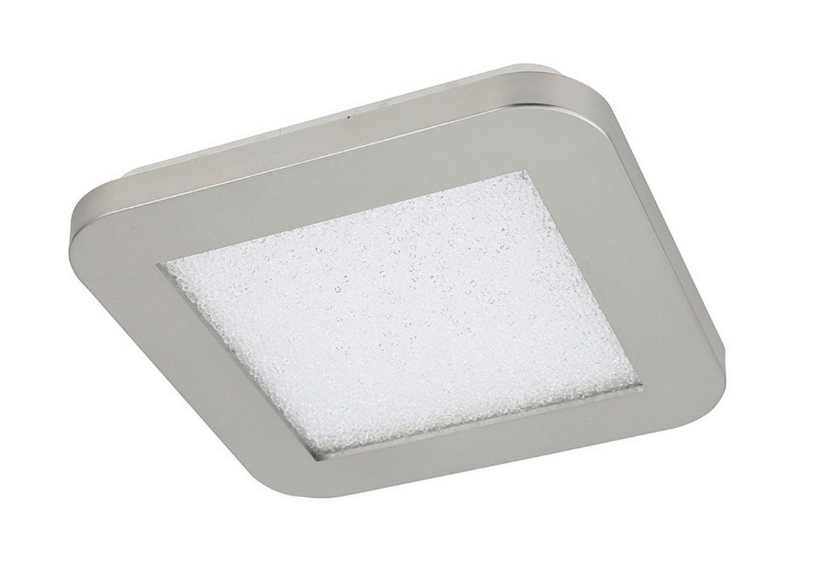 BADEZIMMER-DECKENLEUCHTE    17/17/2,7 cm  - Chromfarben/Weiß, Design, Kunststoff/Metall (17/17/2,7cm) - Globo