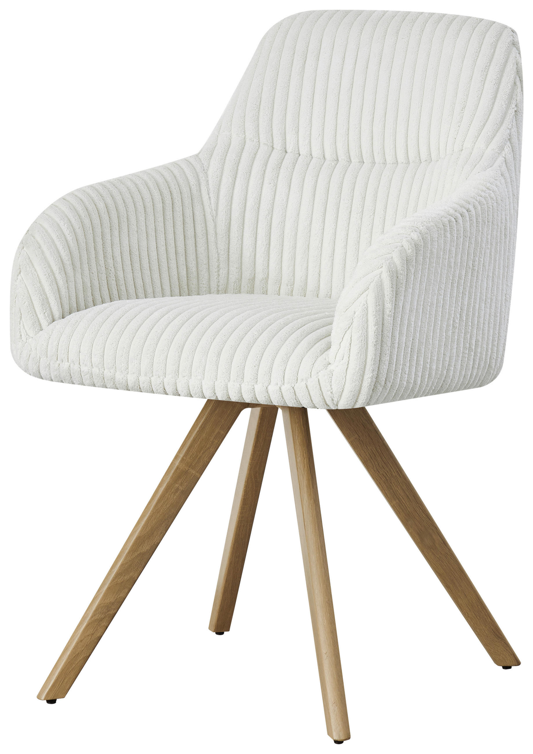ARMLEHNSTUHL  in Eisen Cord  - Eichefarben/Beige, MODERN, Holz/Textil (56/88/60cm) - MID.YOU