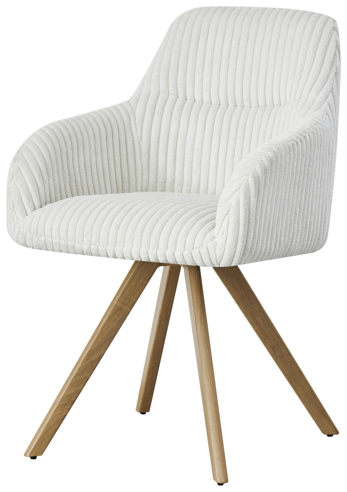 ARMLEHNSTUHL  in Eisen Cord  - Eichefarben/Beige, MODERN, Holz/Textil (56/88/60cm) - MID.YOU