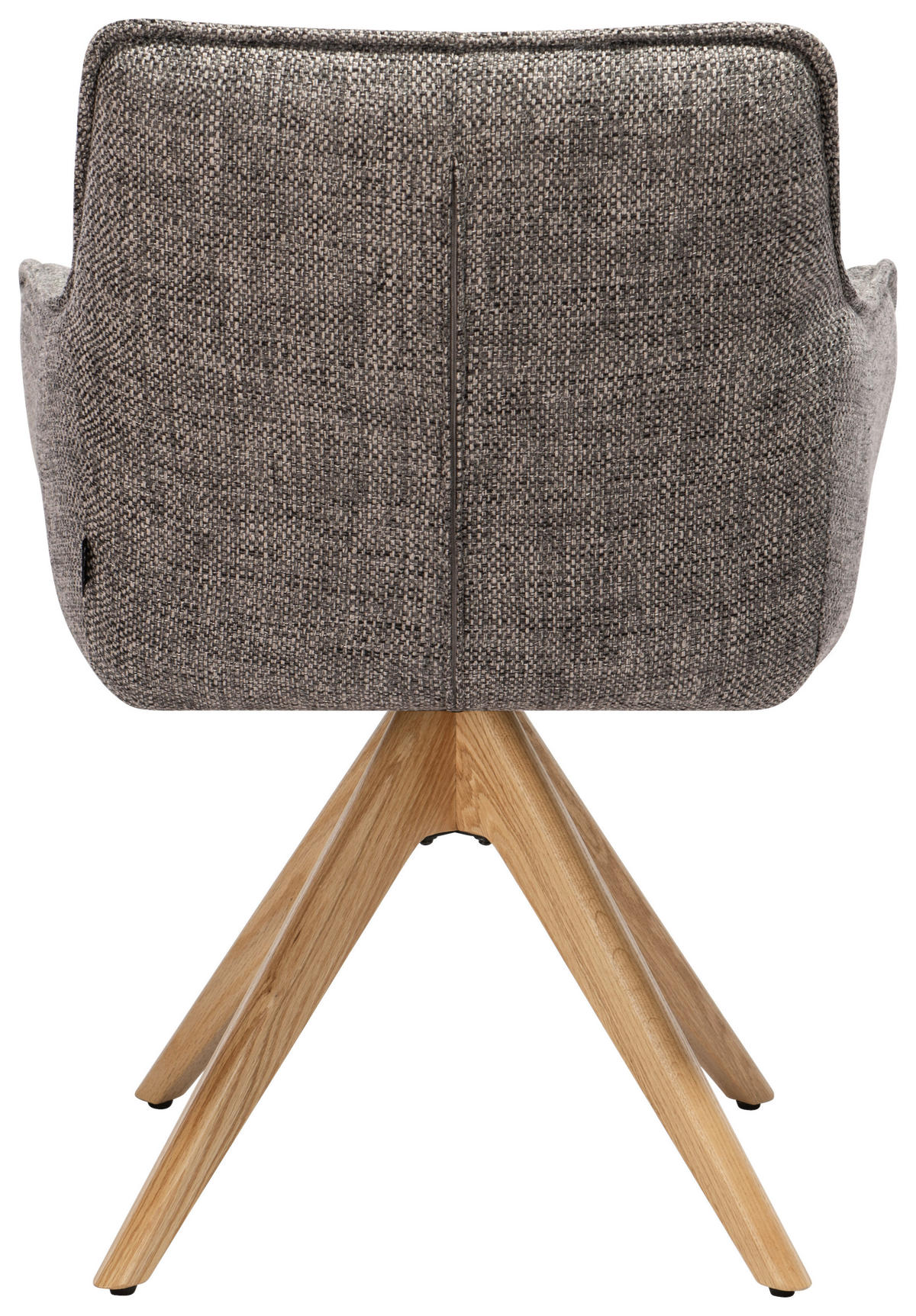 ARMLEHNSTUHL  in Mikrofaser  - Eichefarben/Grau, Design, Holz/Textil (61/87,5/61cm) - Novel