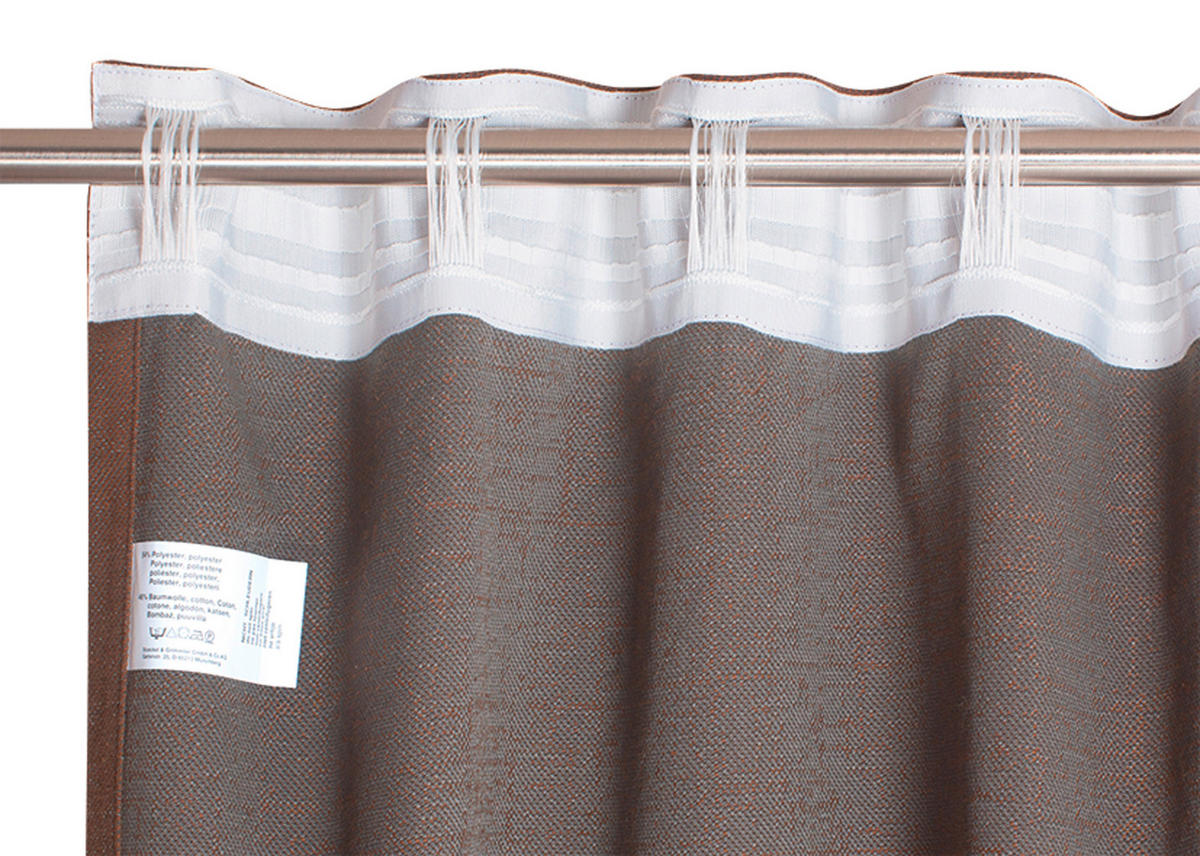 FERTIGVORHANG blickdicht  - Rotbraun, Basics, Textil (130/250cm) - Schöner Wohnen