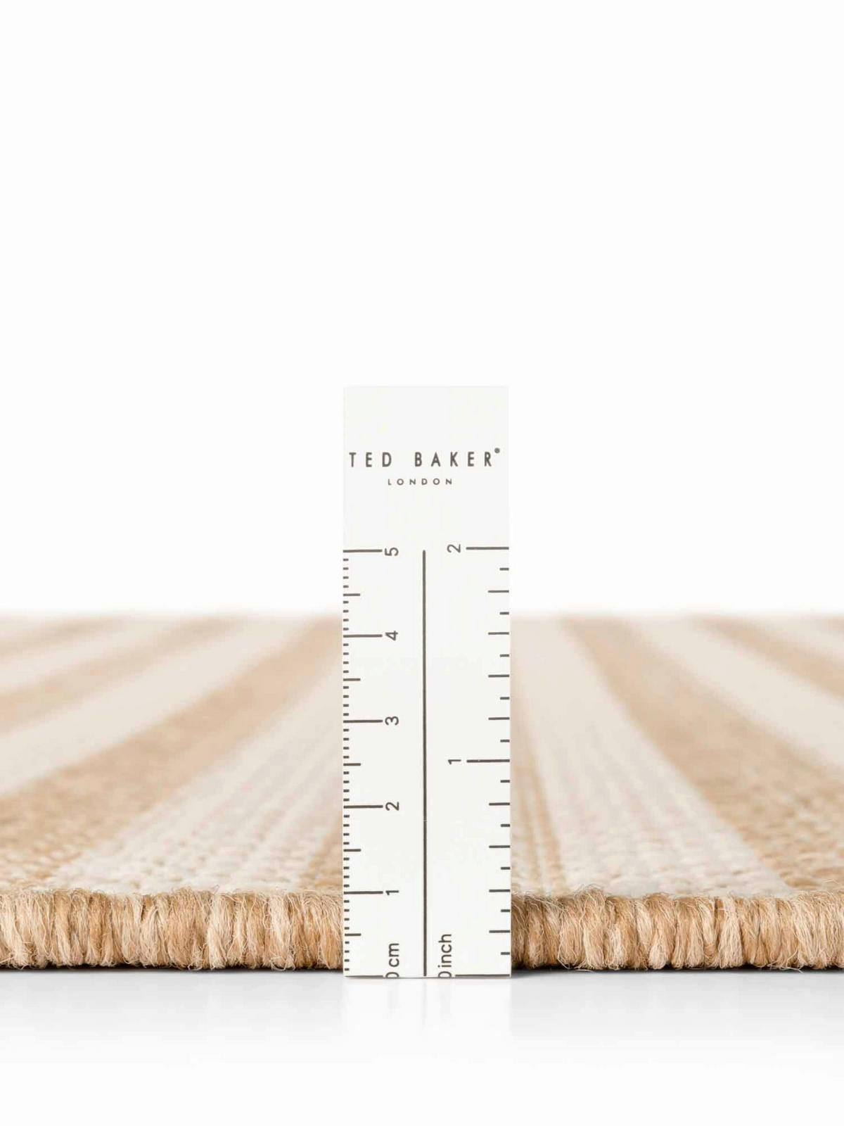 FLACHWEBETEPPICH 160/230 cm Haringey Weiß, Sandfarben oval  - Sandfarben/Weiß, Basics, Kunststoff (160/230cm) - Ted Baker