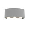 BADEZIMMER-WANDLEUCHTE Carlo 17/4/8 cm   - Grau, KONVENTIONELL, Kunststoff/Metall (17/4/8cm) - Paul Neuhaus