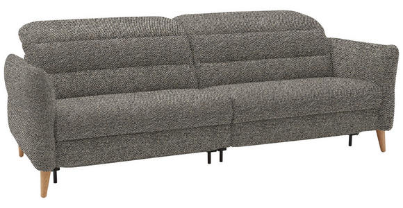 2-SITZER-SOFA in Webstoff Hellbraun - Hellbraun/Eiche Bianco, Design, Holz/Textil (234-262/85-106/98-112cm) - Dieter Knoll