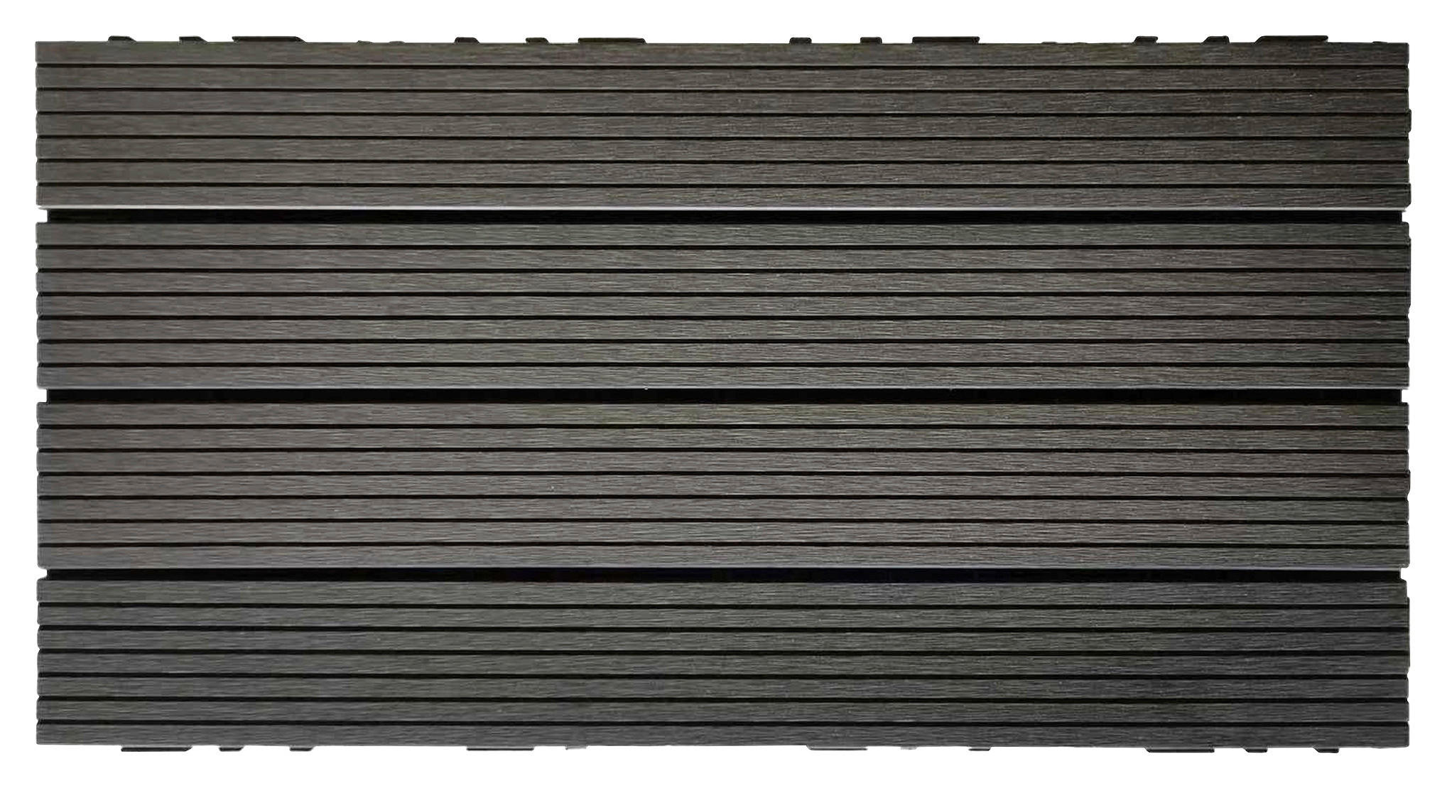 TERRASSENFLIESE WPC PUERTO PICOLO 60X30CM 6-ER SET  - Anthrazit, KONVENTIONELL, Holzwerkstoff (60/30/2.4cm)