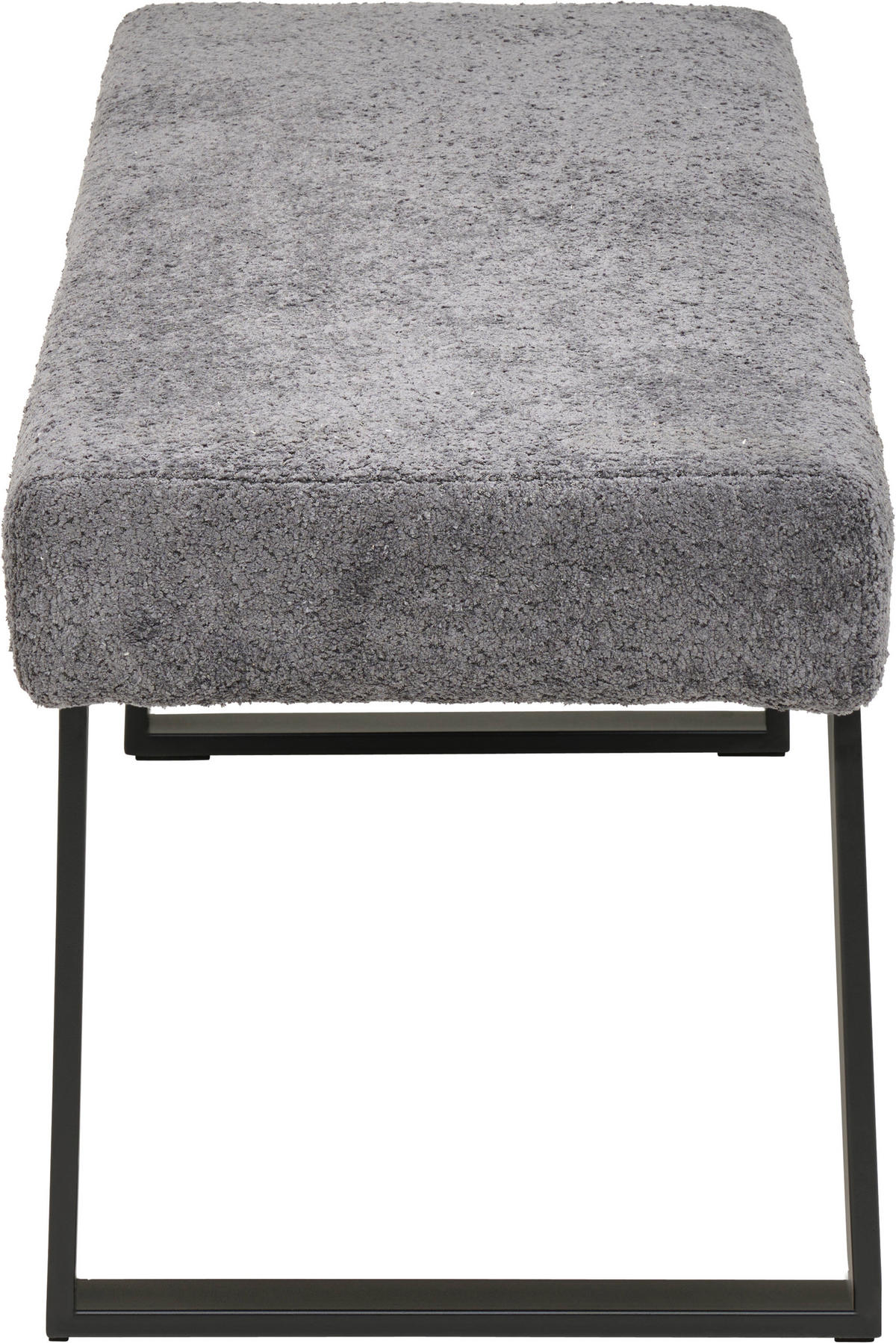 SITZBANK 140/49/47 cm Webstoff, Bouclé Dunkelgrau  - Dunkelgrau/Schwarz, KONVENTIONELL, Textil/Metall (140/49/47cm) - MID.YOU