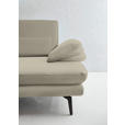 3-SITZER-SOFA in Leder Ecru  - Ecru/Schwarz, Design, Leder/Metall (222/86/104cm) - Dieter Knoll