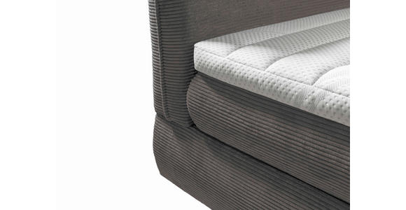 BOXSPRINGBETT 180/200 cm  in Dunkelgrau  - Dunkelgrau/Schwarz, Trend, Holz/Textil (180/200cm) - Esposa