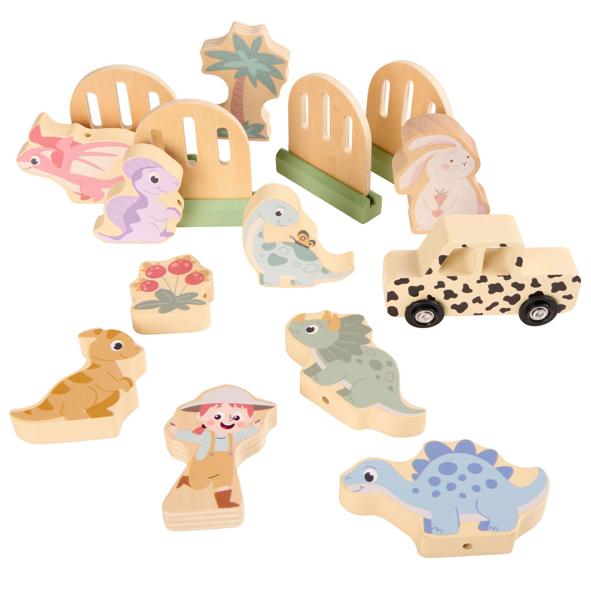 KINDERSPIELSET  - Multicolor, Trend, Holz/Textil (23/10,5/21cm) - Avelia