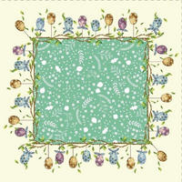 ASZTALTERÍTŐ   - türkiz, Basics, textil (90/90cm)