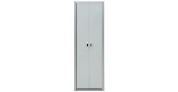 GARDEROBENSCHRANK 66/195/33 cm - Chromfarben/Alufarben, Design, Holzwerkstoff/Metall (66/195/33cm) - Dieter Knoll