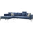WOHNLANDSCHAFT in Textil Blau - Blau/Schwarz, Design, Textil/Metall (230/319cm) - Lomoco WOHNLANDSCHAFT in Textil Blau - Blau/Schwarz, Design, Textil/Metall (230/319cm) - Lomoco