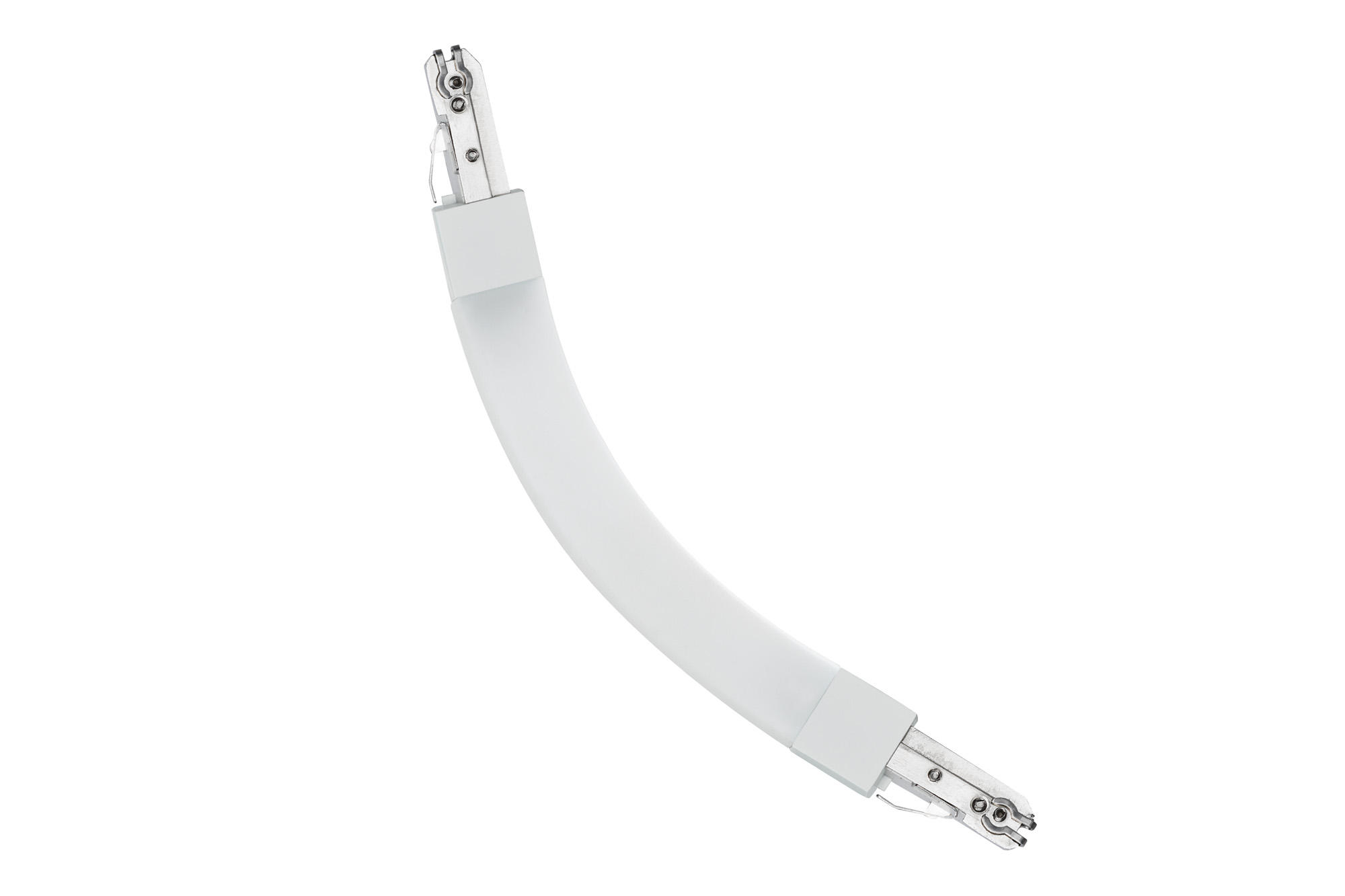 SCHIENENSYSTEM-VERBINDER - Chromfarben/Weiß, Design, Kunststoff/Metall (22,7/1,8/1,8cm) - Paulmann