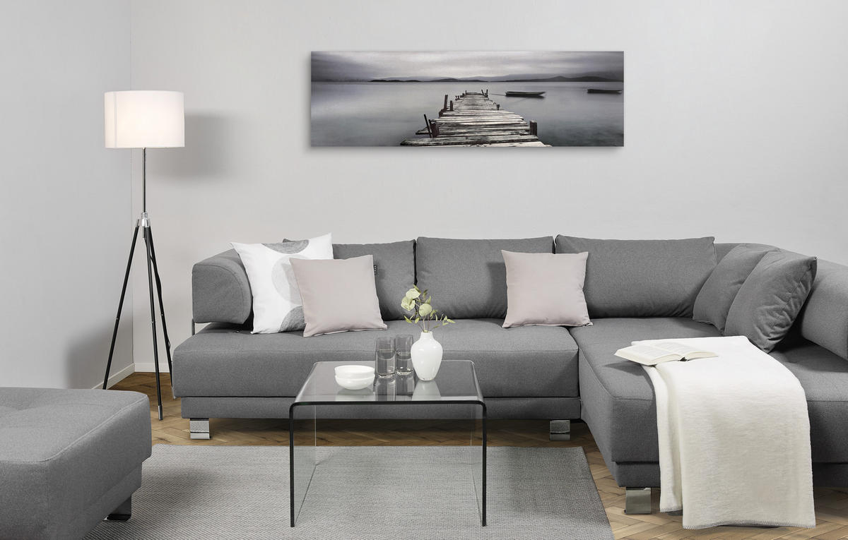 ALUMINIUMBILD Stege 180/55 cm  - Grau, Design, Metall (180/55cm) - Monee
