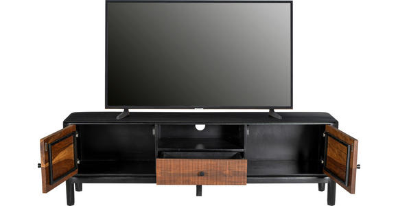 LOWBOARD  in 160/50/40 cm  - Schwarz/Braun, Design, Holz/Metall (160/50/40cm) - Ambia Home