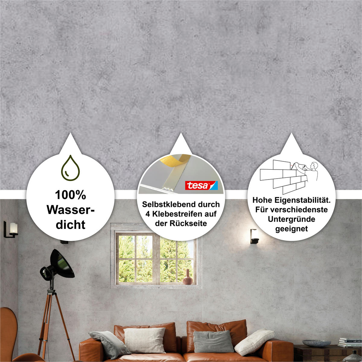 WANDPANEEL Baridecor Aqua Grau  - Grau, Design, Kunststoff (120/30/0,4cm)