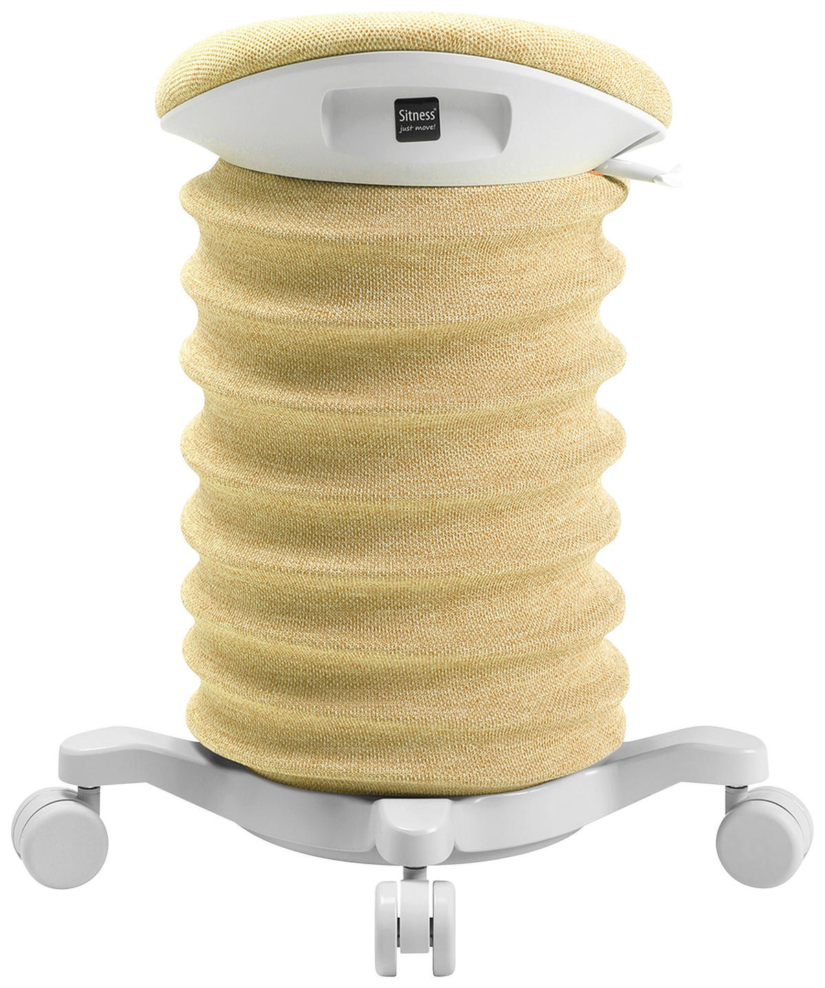 BÜROHOCKER 37,5/58-70/36 cm  - Gelb/Weiß, Design, Kunststoff/Textil (37,5/58-70/36cm) - Topstar