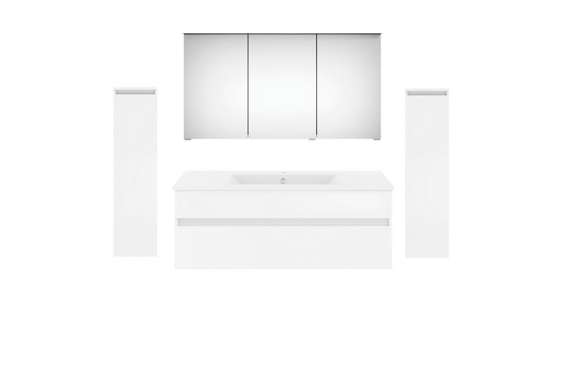 BADEZIMMER  in 180 cm  - Weiß Hochglanz/Weiß, KONVENTIONELL, Keramik/Holzwerkstoff (180cm) - Puris