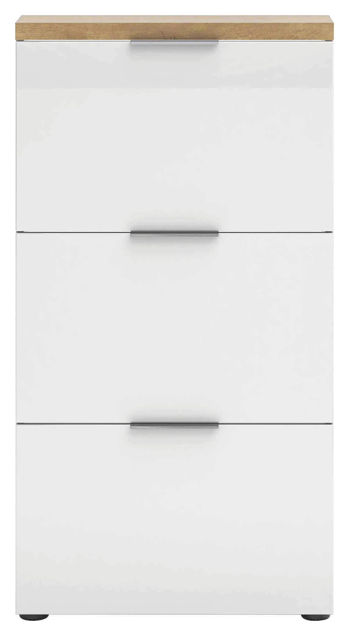 Thumbnail - Xora Schuhkipper, Weiß Hochglanz, Metall, 65x123x19 cm, stehend, Garderobe, Schuhaufbewahrung, Schuhkipper