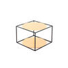 BEISTELLTISCH in Metall, Glas 50/50/36 cm  - Schwarz/Orange, Basics, Glas/Metall (50/50/36cm) - Kayoom