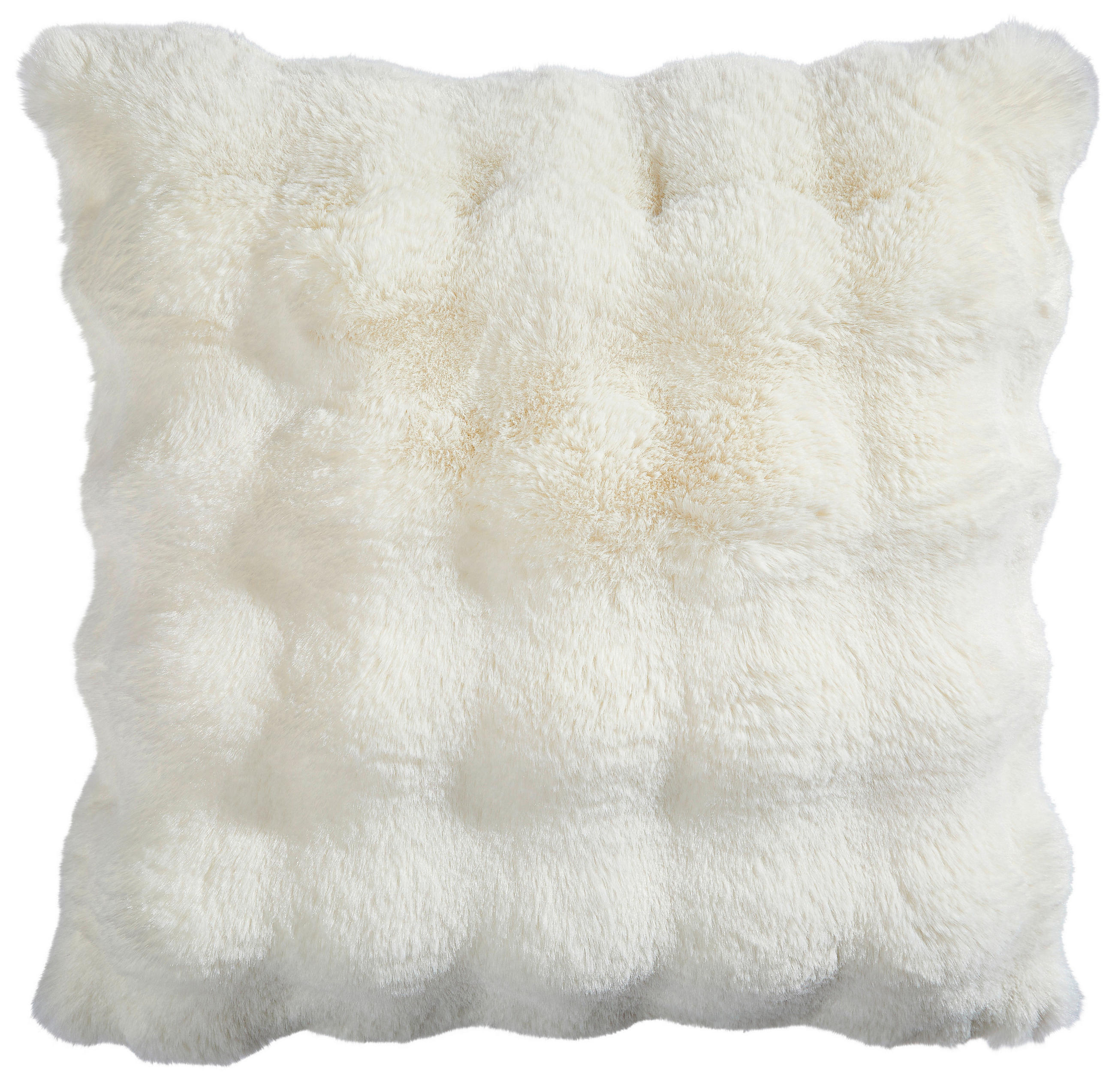 Dieter Knoll Fellkissenbezug Ponpon Perlmutt 48x48 cm
