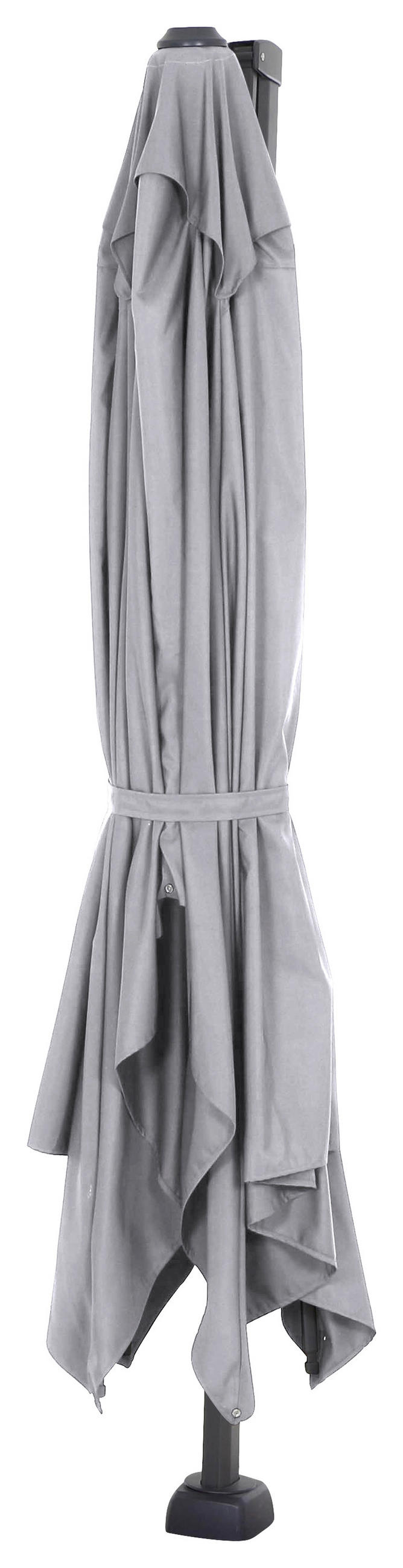 AMPELSCHIRM 350 cm  - Anthrazit/Grau, KONVENTIONELL, Textil/Metall (350/260cm) - Siena Garden